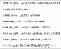 热血传奇攻略全解析(5)