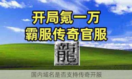 国内域名是否支持传奇开服