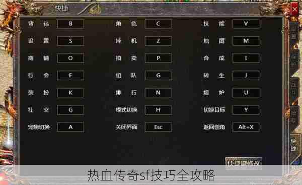 热血传奇sf技巧全攻略